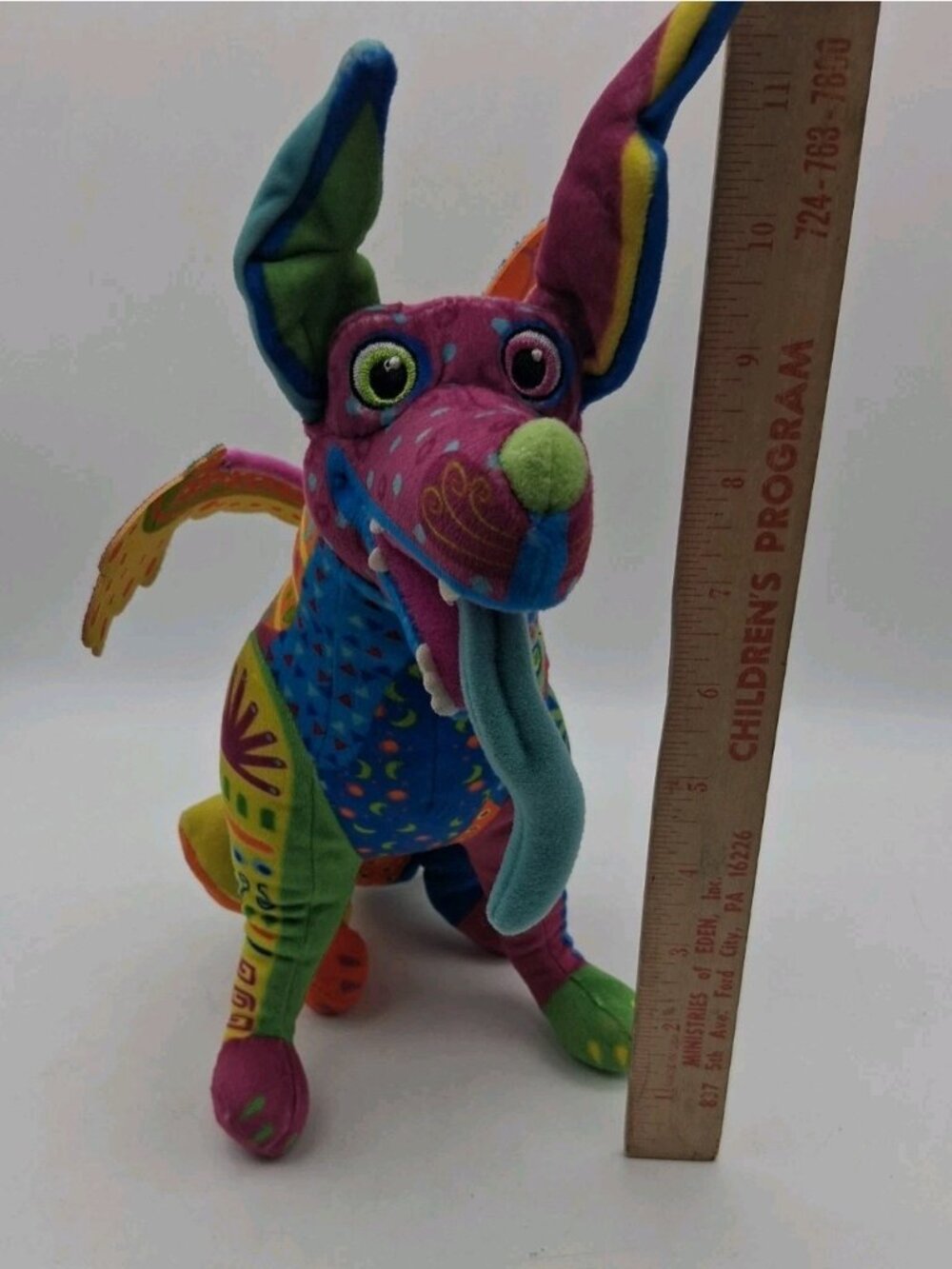 Disney Store Pixar Coco Dante Dog Alebrije Rainbow Plush Spirit Day Of The Dead - Picture 9 of 10